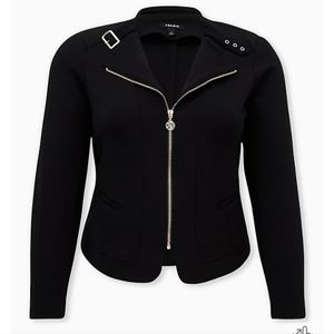 Torrid BLACK PONTE MOTO JACKET